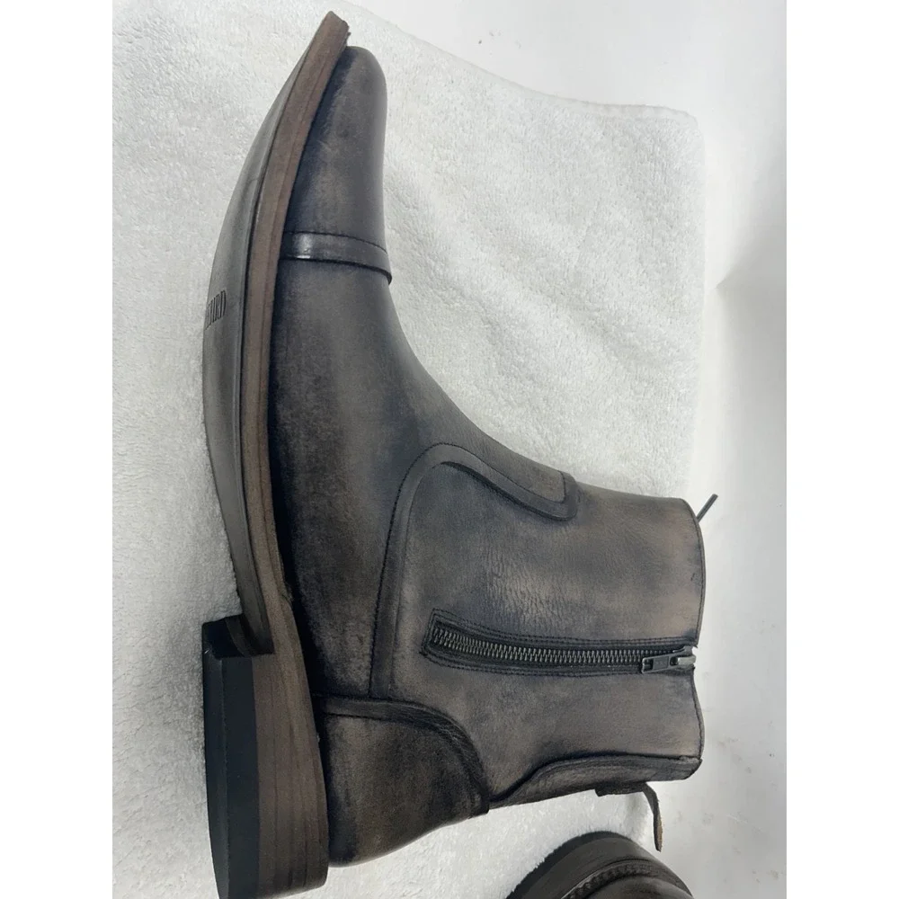 Freebird Mens Size 11 Brooks Brown Leather Lace Zip Up Ankle Boots